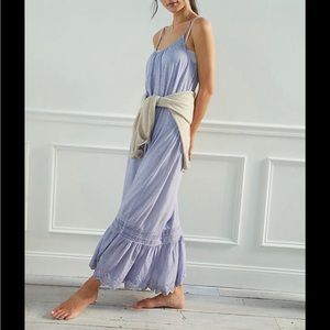 Daily Practice Anthropologie Arlene Maxi Dress Heather Lilac Purple L NWT